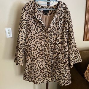 Banana Republic Leopard Swing Coat